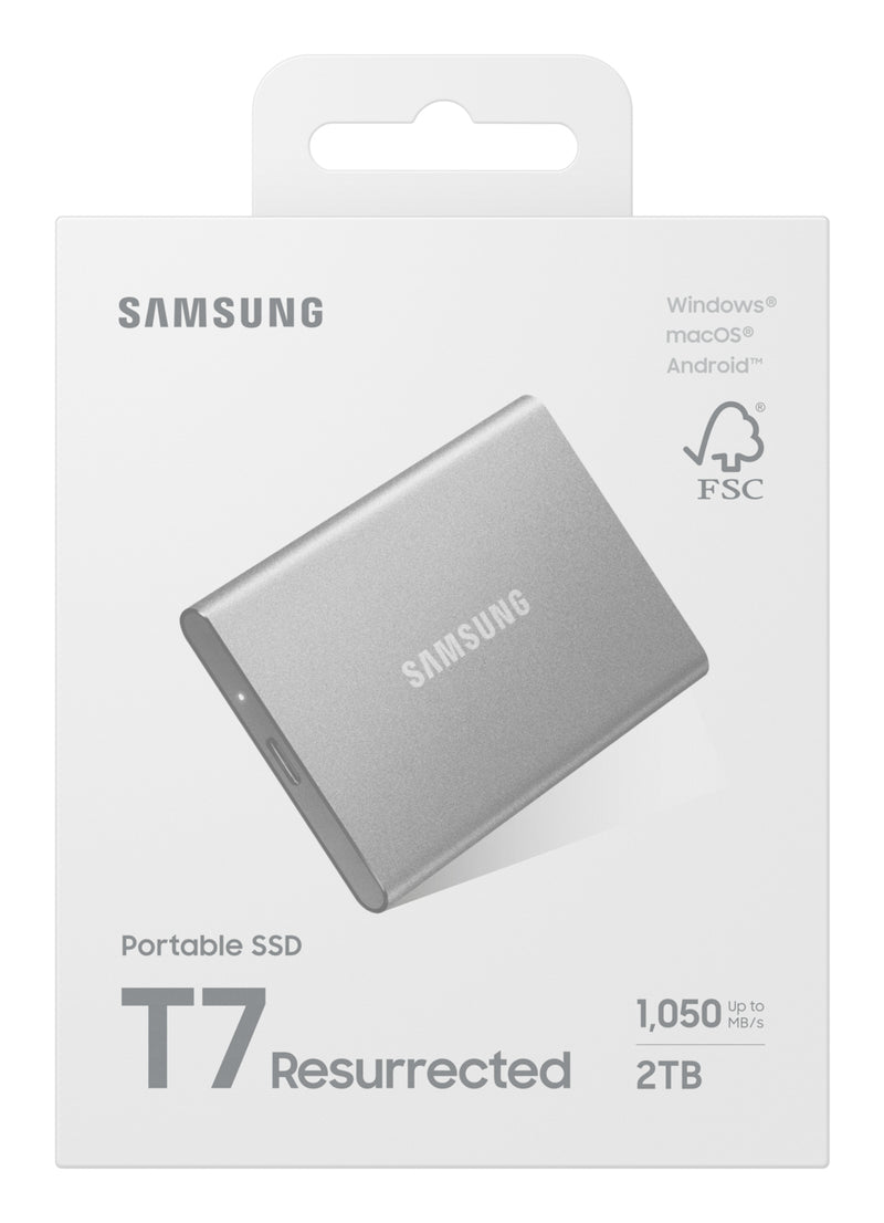 Samsung MU-PD2T0G/WW Externes Solid State Drive 2 TB USB Typ-C 3.2 Gen 2 (3.1 Gen 2) Silber