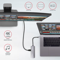 Axagon HMC-5 USB 3.2 Gen 1 hub, 2x USB-A, HDMI, SD/microSD, PD 100W