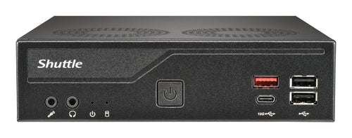 Shuttle Slim PC DH810 , S1851, 1x HDMI (2.1), 1x DP, 1x USB-C (DP), 1x 2.5" , 2x M.2, 2x LAN (Intel 1G + 2.5G), 2x COM, 24/7 Dauerbetrieb, inkl. VESA