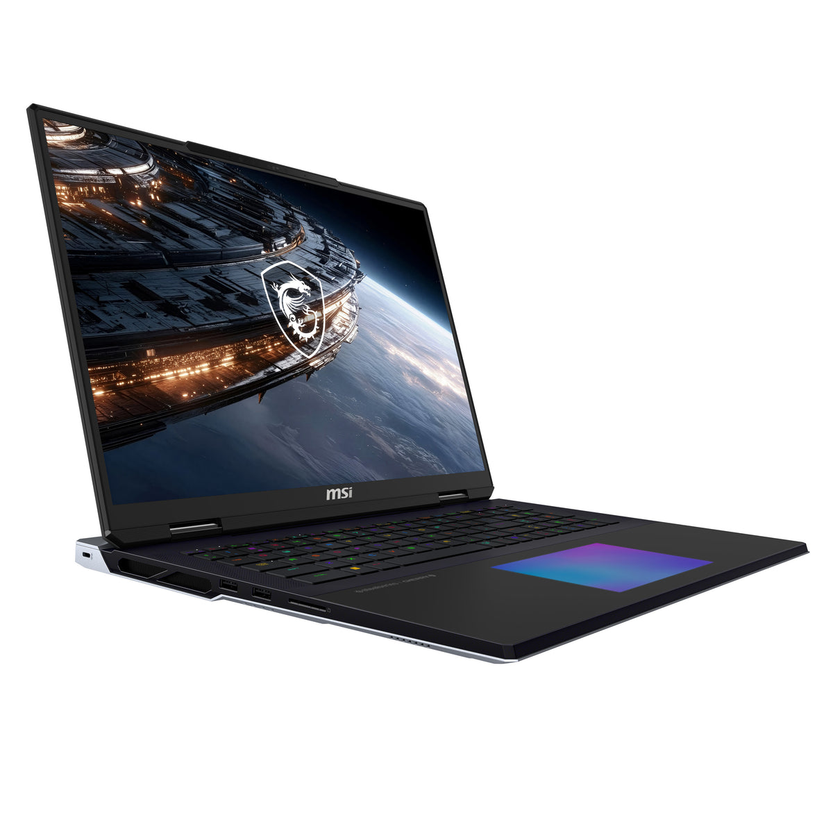 MSI Titan 18 HX A2WJ-1410FRY Intel Core Ultra 9 290HX Plus Laptop 45,7 cm (18") UHD+ 64 GB DDR5-SDRAM 2 TB SSD NVIDIA GeForce RTX 5090 Wi-Fi 7 (802.11be) Windows 11 Pro Schwarz AZERTY Französisch