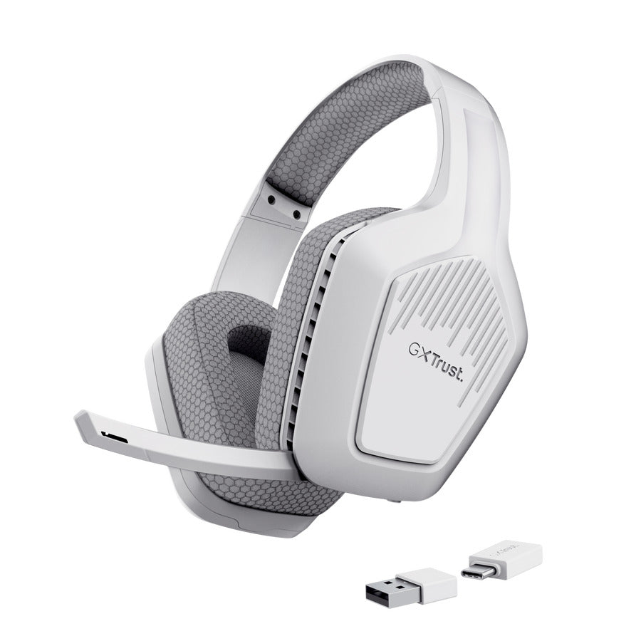 Trust GXT 425W Zirox II Kopfhörer Kabellos Kopfband Gaming USB Typ-C Bluetooth Weiß