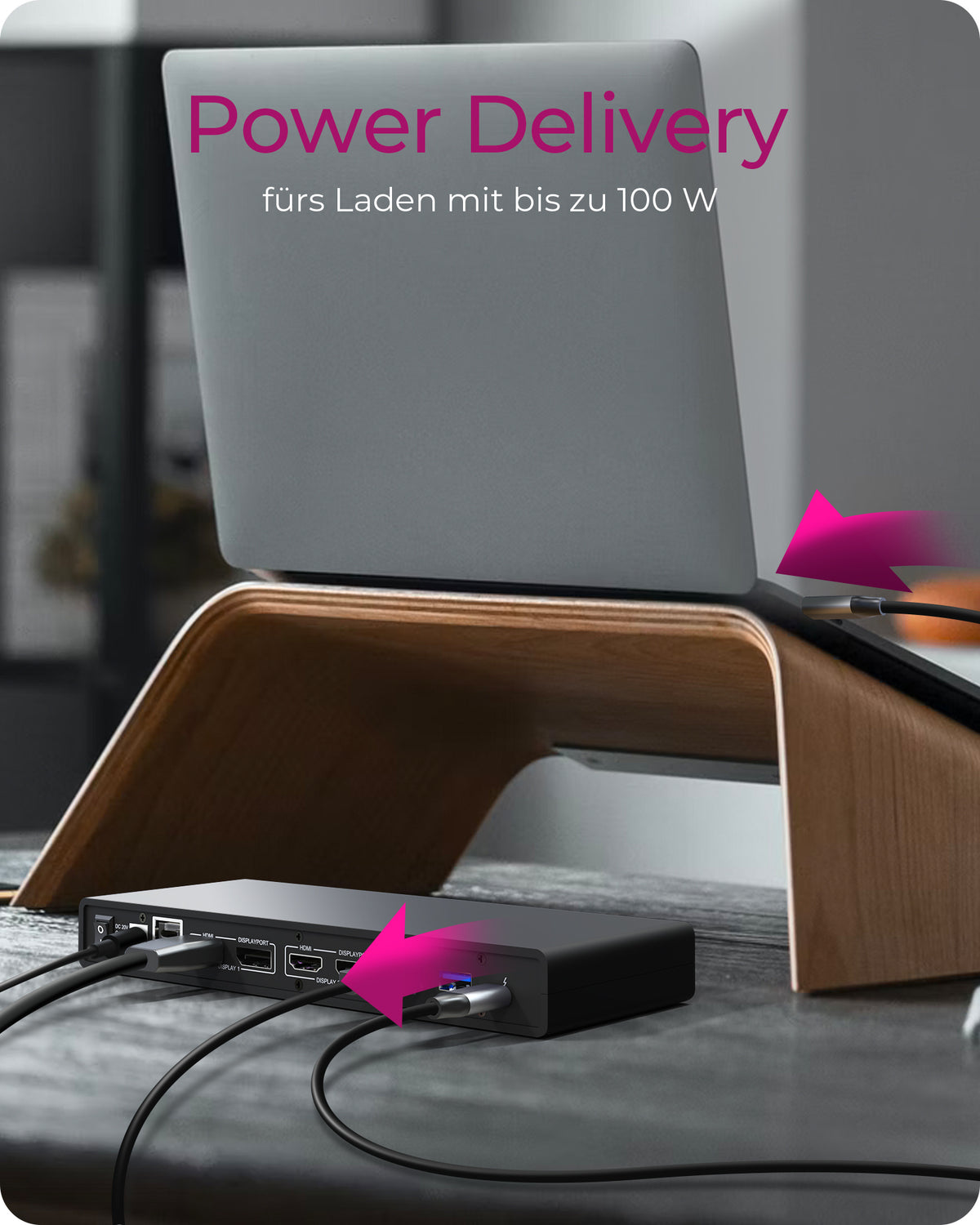 ICY BOX IB-DK2245AC, DisplayLink™, 2x DisplayPort™ oder 2x HDMI® Schnittstelle bis zu 4096x2160@60 Hz