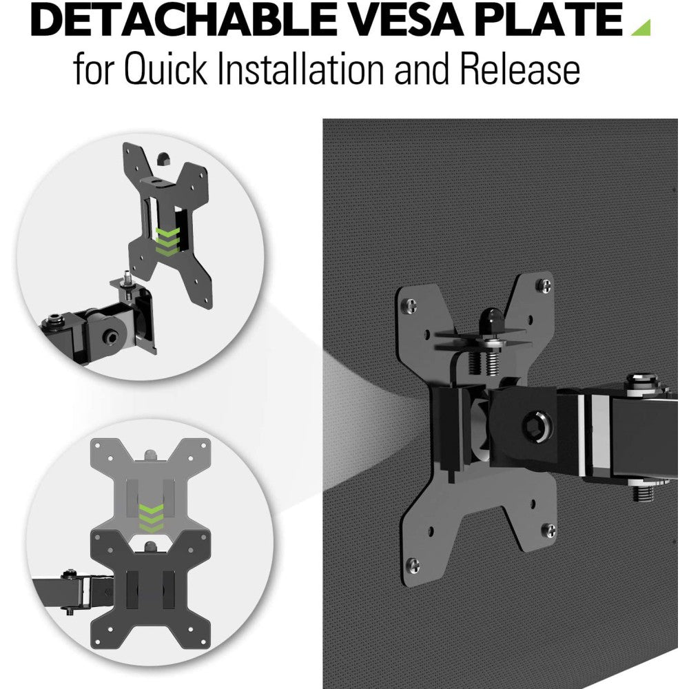 Techly ICA-LCD 503BK Flachbildschirm-Tischhalterung 81,3 cm (32") Tisch/Bank Schwarz