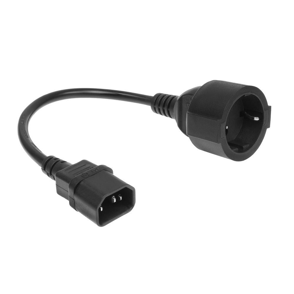 ACT Netzkabel C14 - CEE 7/3 schwarz 0,2 m