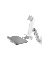 ICY BOX IB-MS600-W, "Sit-Stand-Workstation" mit Wandhalterung für einen Monitor bis zu 24" (61 cm)