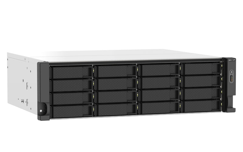 QNAP TS-1673AU-RP-16G NAS & Speicherserver Rack (3U) Ryzen Embedded V1500B 16 GB DDR4 0 TB QNAP QTS Schwarz, Grau