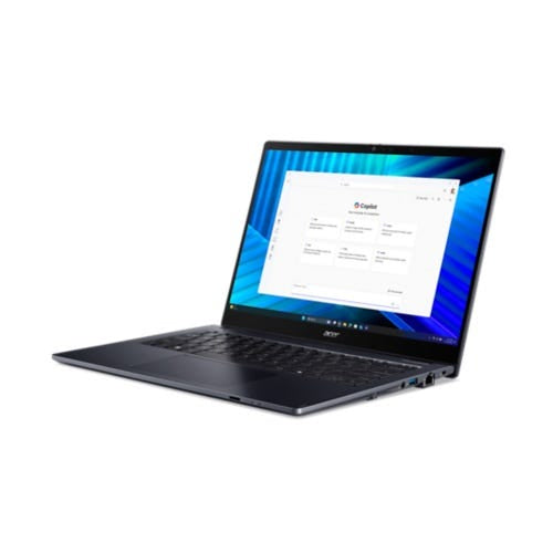 Acer TravelMate TMP414RN-55-TCO-70BB Intel Core Ultra 7 255U Hybrid (2-in-1) 35,6 cm (14") Touchscreen 2.8K 64 GB DDR5-SDRAM 512 GB SSD Wi-Fi 7 (802.11be) Windows 11 Pro Blau