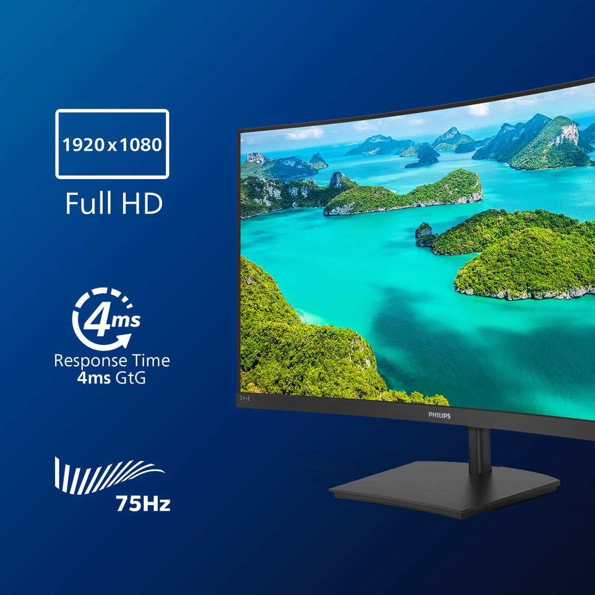Philips E Line 241E1SC/00 Computerbildschirm 59,9 cm (23.6") 1920 x 1080 Pixel Full HD LED Schwarz