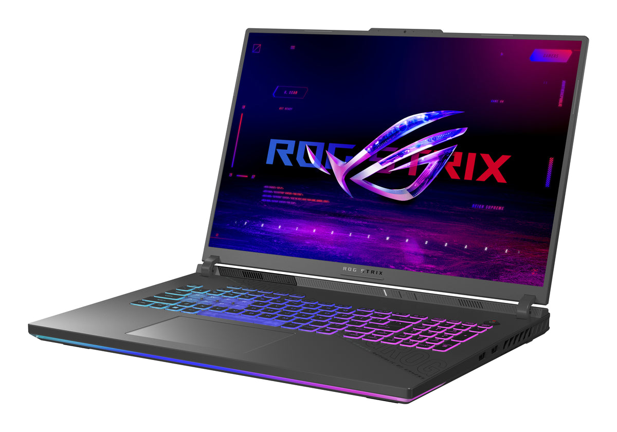 ASUS ROG Strix G18 G814PP-S8014W AMD Ryzen™ 9 8940HX Laptop 45,7 cm (18") WUXGA 32 GB DDR5-SDRAM 1 TB SSD NVIDIA GeForce RTX 5070 Wi-Fi 6E (802.11ax) Windows 11 Home Schwarz, Grau