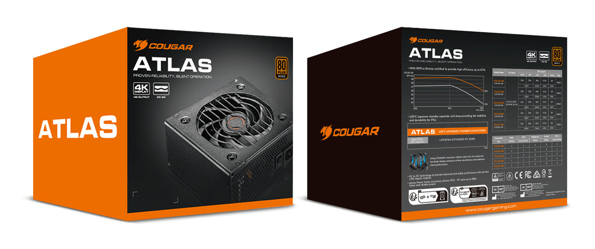 COUGAR Netzteil ATLAS 750W ATX / 80 Plus Bronze