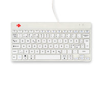 R-Go Tools Ergonomische Tastatur R-Go Compact Break, kompakte Tastatur mit Pausensoftware, QWERTY (NORDIC), Kabelgebunden, Weiß