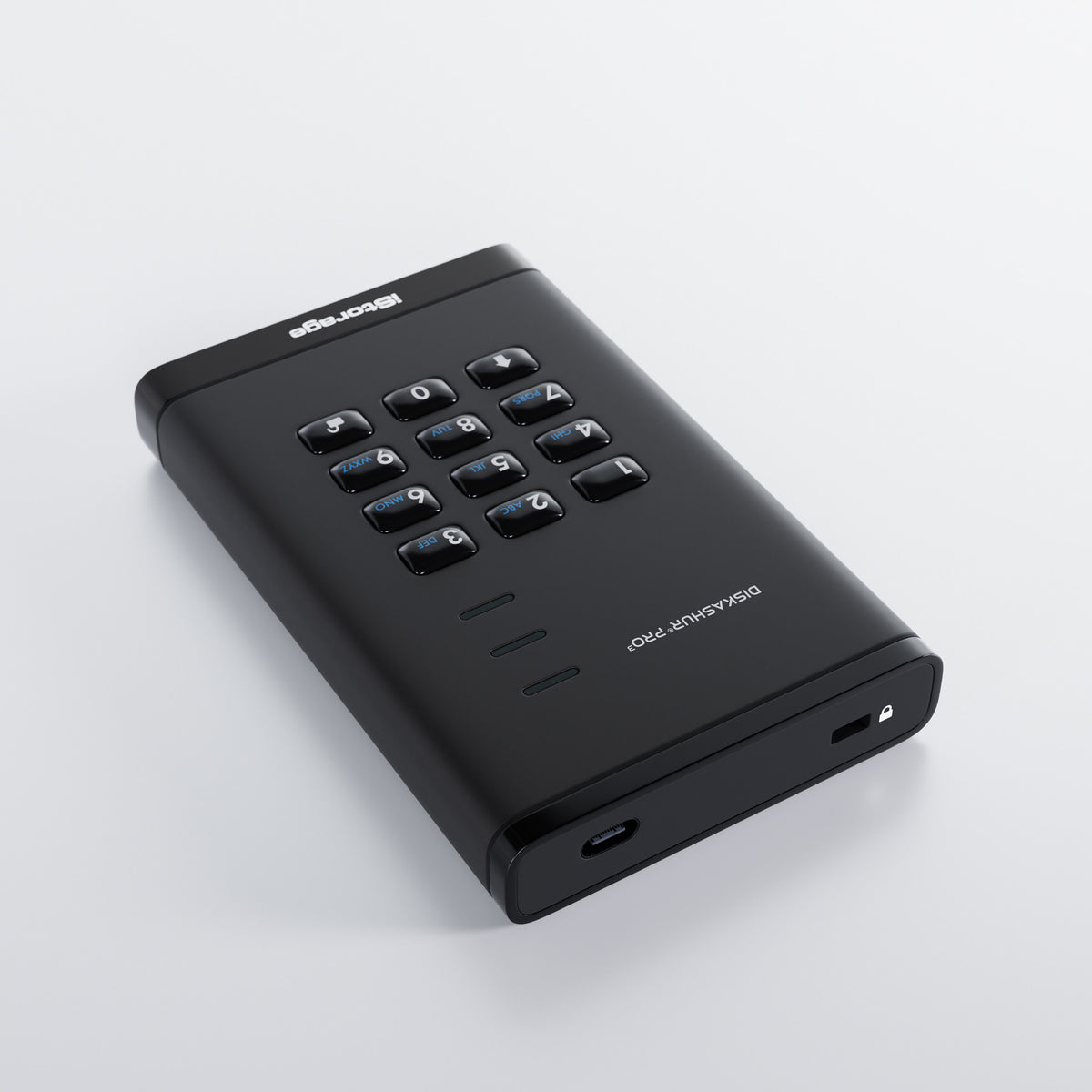 iStorage diskAshur PRO3 SSD 8 TB USB Type-A / USB Type-C 3.2 Gen 1 (3.1 Gen 1) Schwarz