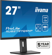 iiyama ProLite XUB2797QSNP-B1 Computerbildschirm 68,6 cm (27") 2560 x 1440 Pixel Quad HD LED Schwarz