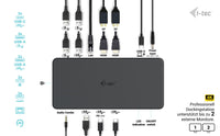 i-tec USB 3.0 / USB-C / Thunderbolt 3 Professional Dual 4K Display Docking Station Generation 2 + Power Delivery 100W
