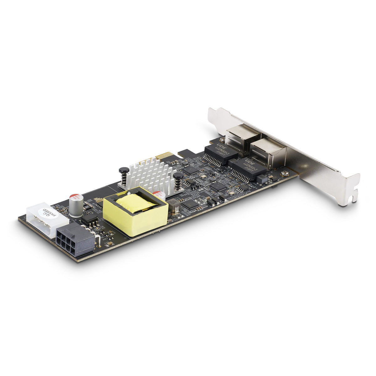 StarTech.com 2-Port 2.5Gbps NBASE-T PoE Netzwerkkarte, Dual Intel I225-V, 802.3af/at PoE+ Multi-Gigabit NIC, LP4/8-Pin PCIe Betrieben, PCI Express Server LAN Karte, Windows/Linux