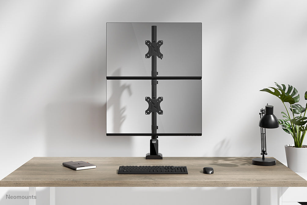 Neomounts DS60-600BL2V Monitorarm für zwei Bildschirme 10-32"