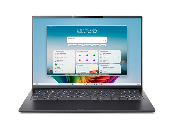 Acer Swift Go 16 AI SFG16-I71-96HQ Copilot+ PC Intel Core Ultra 9 386H Laptop 40,6 cm (16") WUXGA 16 GB LPDDR5x-SDRAM 512 GB SSD Wi-Fi 7 (802.11be) Windows 11 Home Grau