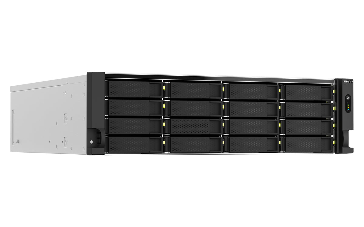 QNAP TS-h2287XU-RP NAS Rack (3U) Intel Xeon E E-2336 32 GB DDR4 0 TB QuTS hero Schwarz, Weiß