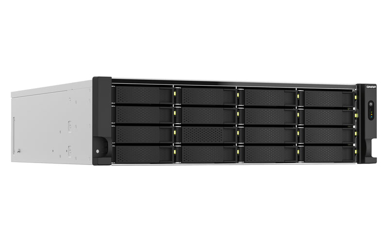 QNAP TS-H2287XU-RP NAS Rack (3U) Intel Xeon E E-2378 64 GB DDR4 0 TB QuTS hero Schwarz, Weiß