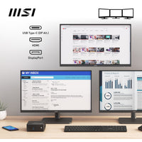 MSI Cubi N ADL-006DE Intel® N N200 4 GB DDR4-SDRAM 128 GB SSD Windows 11 Pro Mini PC Mini-PC Schwarz