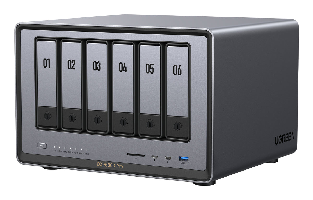 Ugreen DXP6800 Pro NAS Desktop Intel® Core™ i5 8 GB DDR5 Grau, Schwarz