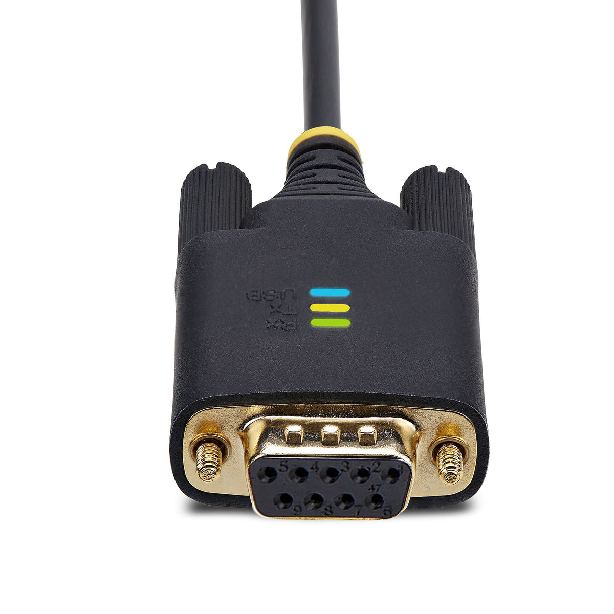 StarTech.com Câble adaptateur série null modem USB de 1 m, USB-A vers RS232 DB9, FTDI, rétention COM, voyants DEL, vis et écrous DB9 interchangeables, protection ESD de niveau 4, Windows, macOS, ChromeOS et Linux - Construction robuste en TPE
