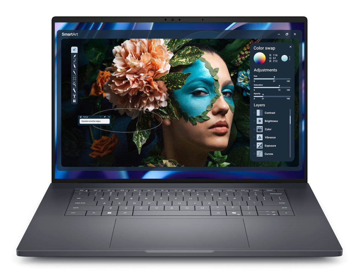 DELL Pro Precision 7 16 PW716260 Copilot+ PC Intel Core Ultra 9 386H Mobiler Arbeitsplatz 40,6 cm (16") WUXGA 64 GB LPDDR5x-SDRAM 1 TB SSD NVIDIA RTX PRO 3000 Blackwell Wi-Fi 7 (802.11be) Windows 11 Pro Grau Deutsch