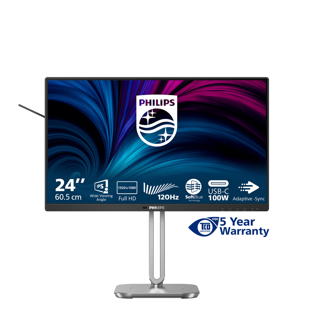Philips 4000 series 24B2U4301/00 Computerbildschirm 60,5 cm (23.8") 1920 x 1080 Pixel Full HD LCD Grau