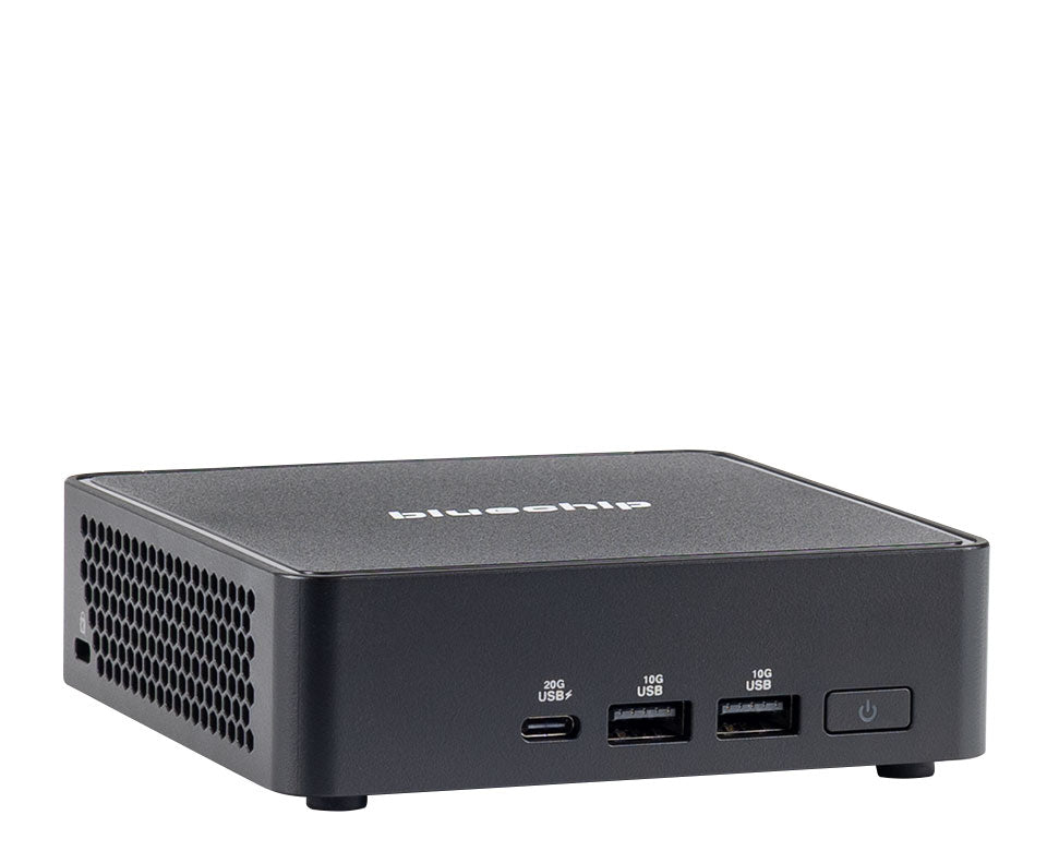 bluechip BUSINESSline M1570 Intel Core 7 240H 16 GB DDR5-SDRAM 500 GB SSD Windows 11 Pro Mini PC Mini-PC Schwarz