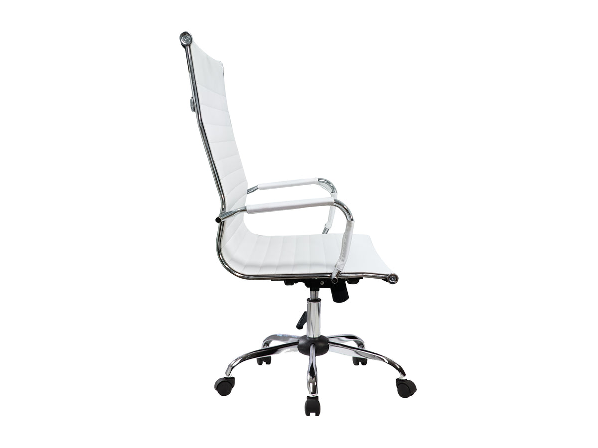 Equip Bürostuhl, Rippenpolster, Hochlehner, weiß