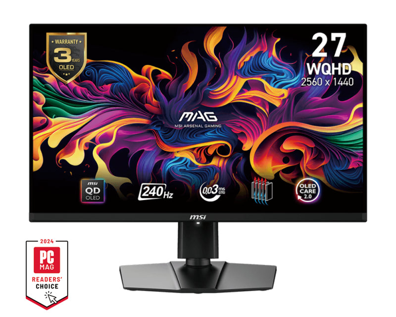 MSI MAG 271QPXDE QD-OLED E2 Computerbildschirm 67,3 cm (26.5") 2560 x 1440 Pixel Wide Quad HD Schwarz