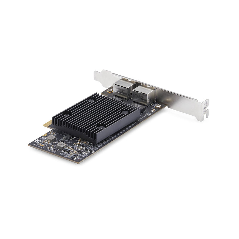 StarTech.com 2-Port PCIe 10Gb Ethernet Netzwerkkarte, 10GbE Network Interface Card, Broadcom BCM57416 Chipsatz, Dual RJ45 10GBase-T/Gigabit, NIC-Karte, TAA