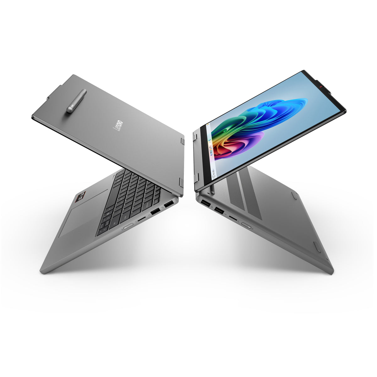 Lenovo IdeaPad 5 2-in-1 14AGP11 Copilot+ PC AMD Ryzen AI 7 445 Hybrid (2-in-1) 35.6 cm (14") Touchscreen WUXGA 16 GB DDR5-SDRAM 512 GB SSD Wi-Fi 7 (802.11be) Windows 11 Home German Grey