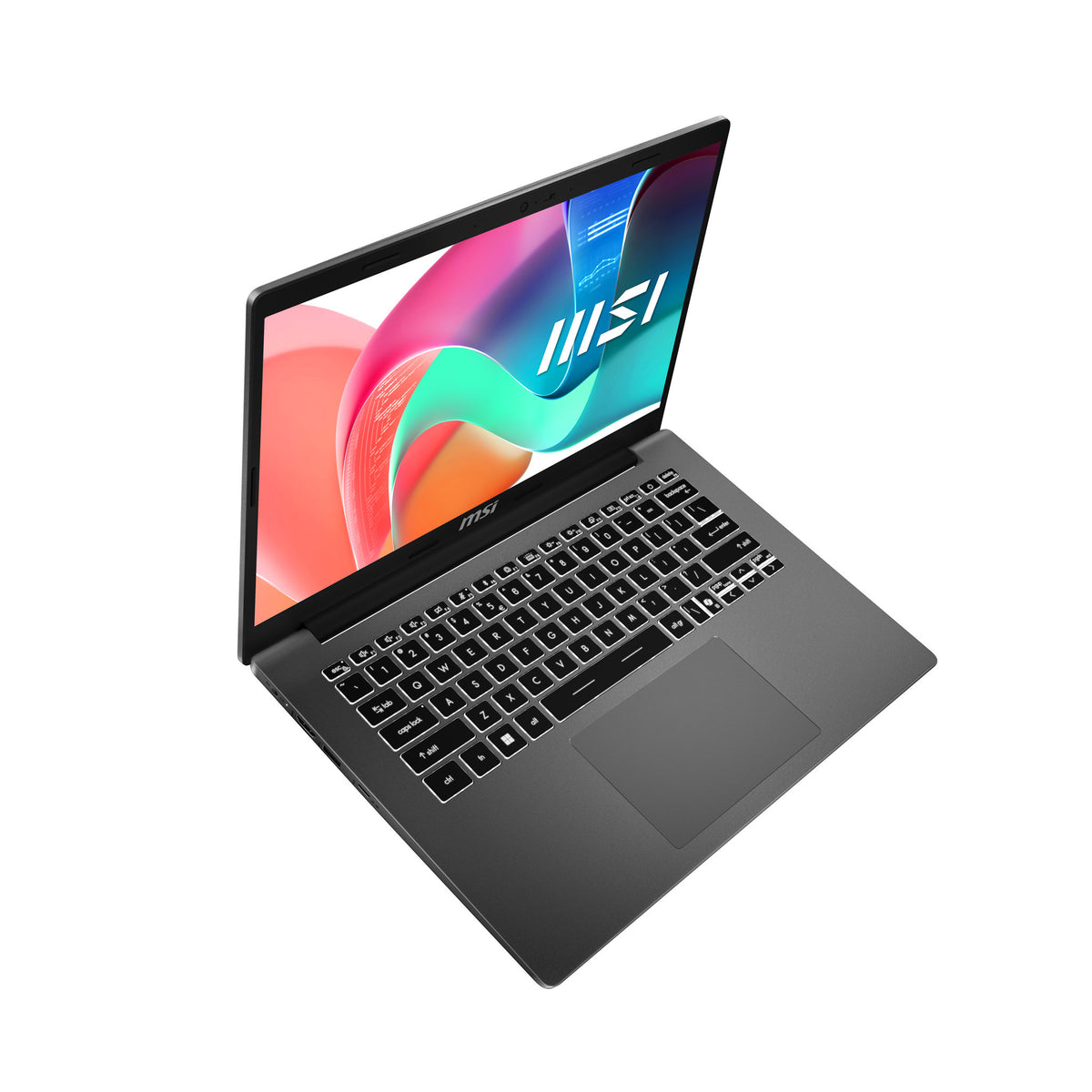MSI Modern 14 F1MG-876FRNN Intel Core 5 120U Laptop 35,6 cm (14") Full HD 16 GB DDR4-SDRAM 512 GB SSD Wi-Fi 6E (802.11ax) Windows 11 Pro Platin, Grau AZERTY Französisch