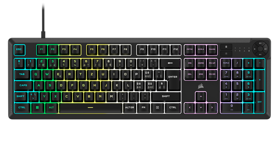CORSAIR K55 CORE RGB Gaming-Tastatur – CH-Layout