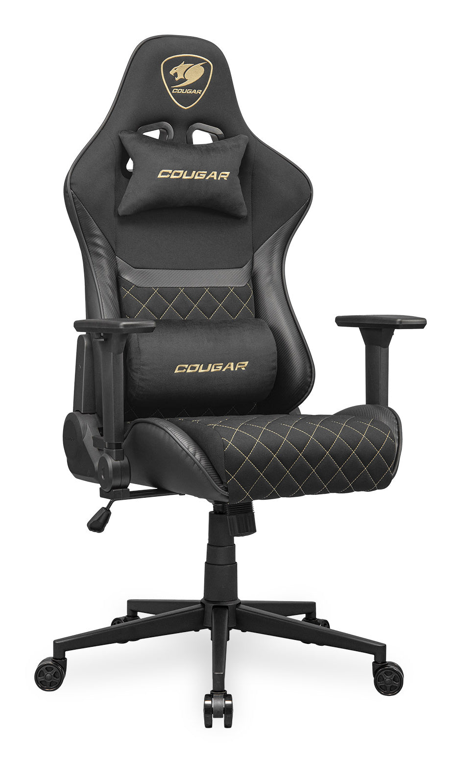 COUGAR Gaming-Stuhl Armor One V2 Gold F, PVC/Stoff, Schwarz