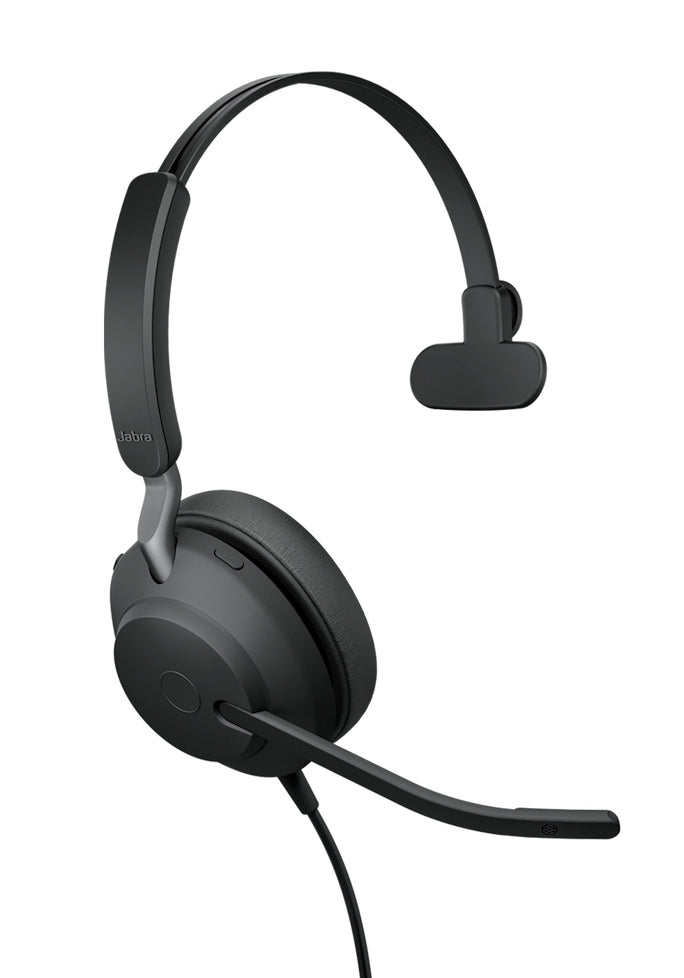 Jabra Evolve2 40 SE Casque filaire Arceau Bureau/Centre d'appels USB Type-C / USB Type-A Noir