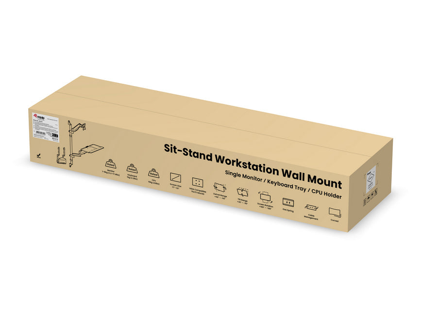 Equip 17"-32" Einzelmonitor-Wandmontage-Arbeitsstation