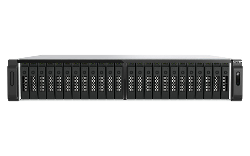 QNAP TS-H3077AFU-R7-64G NAS & Speicherserver Rack (2U) AMD Ryzen™ 5 64 GB DDR5 0 TB QuTS hero Schwarz, Metallisch