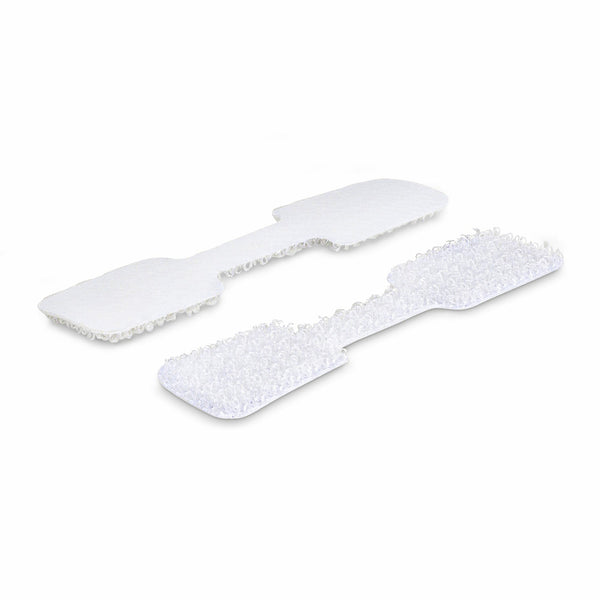 Etichette per cavi StarTech.com da 9 cm, 100 pezzi, bianche, chiusura a strappo con area scrivibile, fascette/etichette in velcro per marcatura cavi, etichettatura cavi