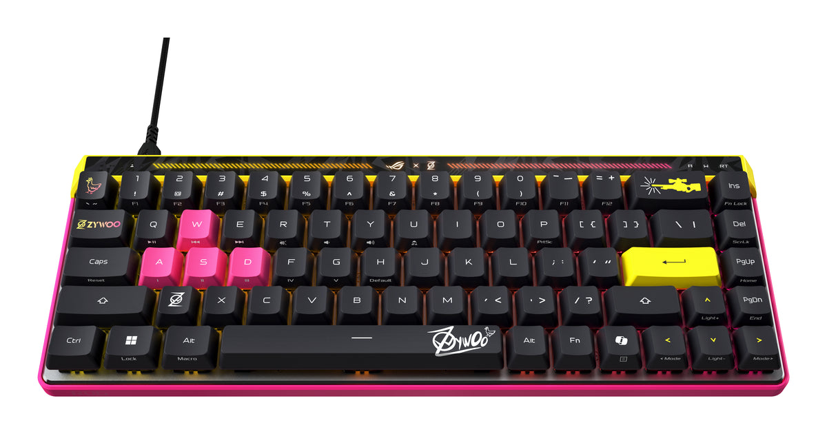Clavier gaming ASUS ROG Falchion Ace HFX ZywOo Edition USB QWERTY US International noir