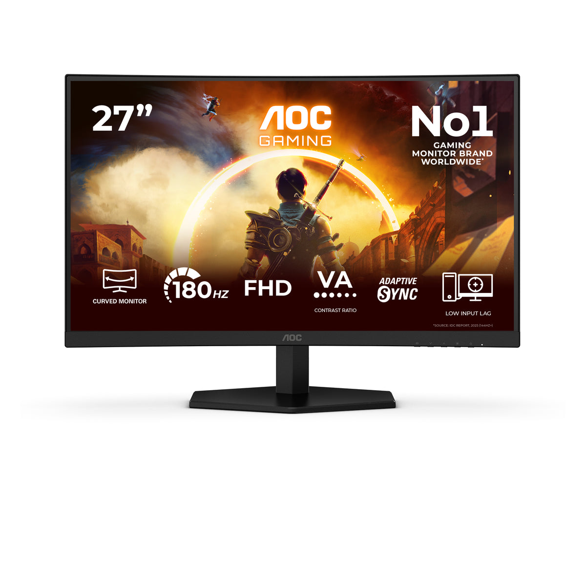 AOC G4 27" IPS FHD 180Hz Computerbildschirm 68,6 cm (27") 1920 x 1080 Pixel Full HD LCD Schwarz, Rot