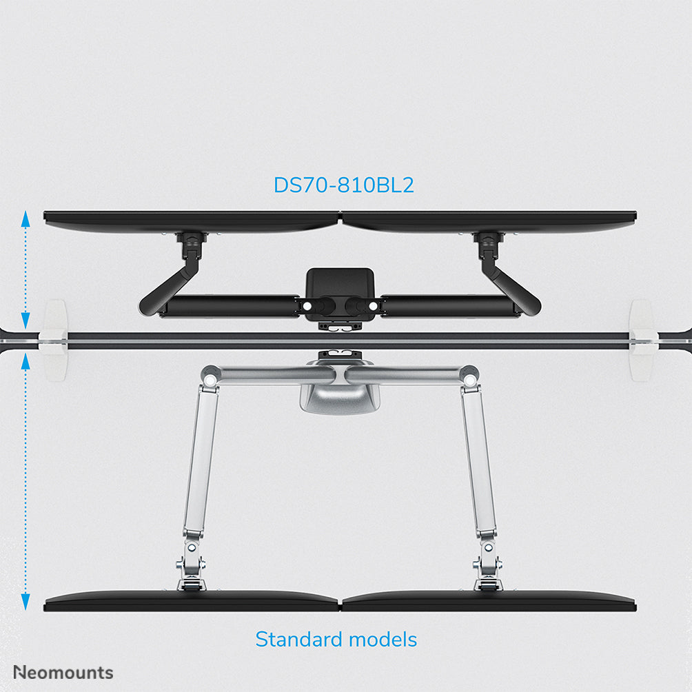 Neomounts DS70-810BL2 Monitorarm 17-32" - Gasfeder - platzsparend - 180°-Stopp