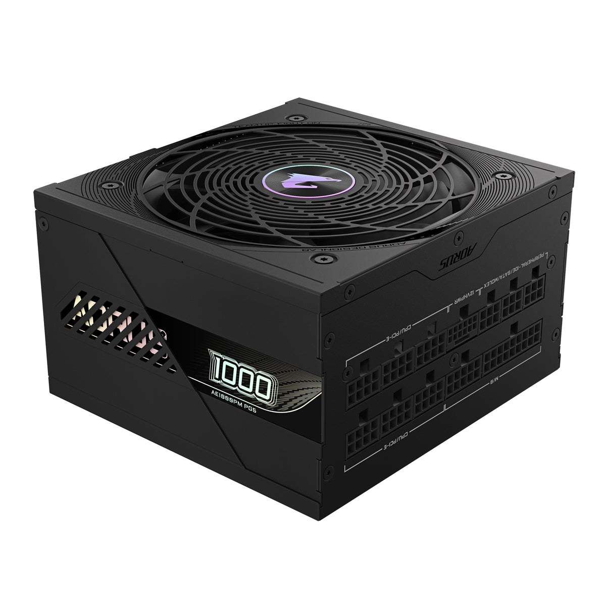 GIGABYTE AORUS ELITE P1000W ICE Netzteil - PCIe 5.0, 80 PLUS Platinum, Vollmodulares Design, 120mm Lüfter, ATX 3.0-kompatibel, EU-Stecker