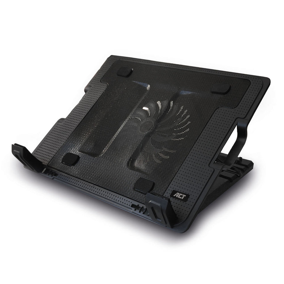 ACT Laptop-Kühlständer, bis zu 17", höhenverstellbar (5 Positionen), 2-Port-Hub