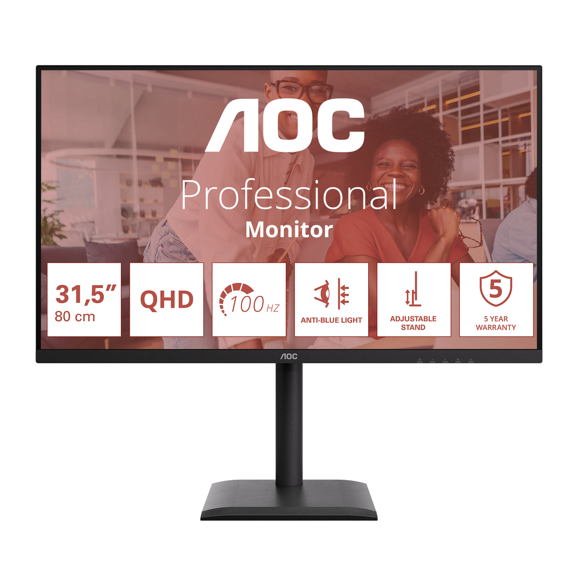 AOC E4 Q32E4U Computerbildschirm 80 cm (31.5") 2560 x 1440 Pixel Quad HD LED Schwarz