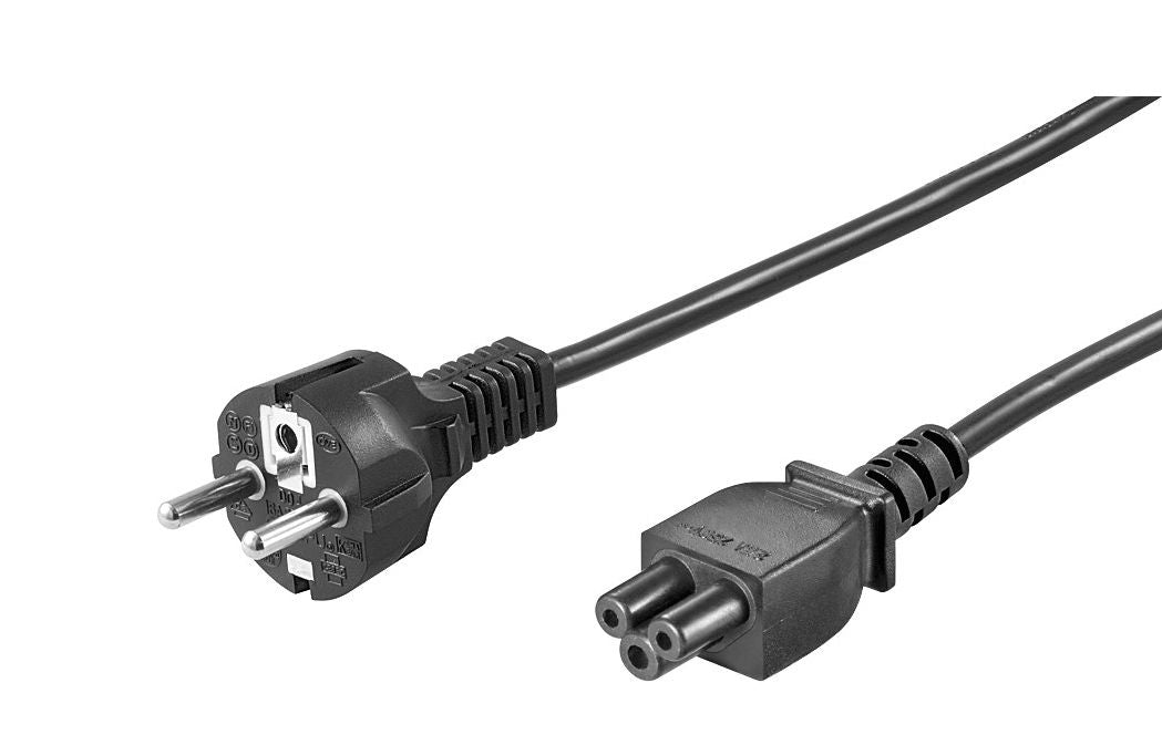 Microconnect PE010818S Stromkabel Schwarz 1,8 m Netzstecker Typ E+F C5-Koppler