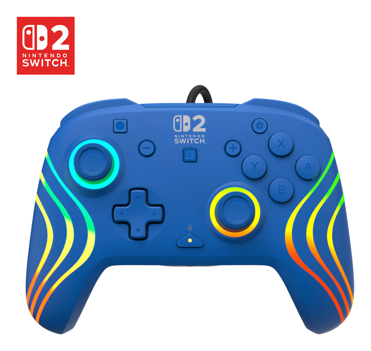 Turtle Beach Afterglow Wave Blau Kabelgebundener RGB-Gaming-Controller Offiziell lizenziert für Nintendo Switch 2