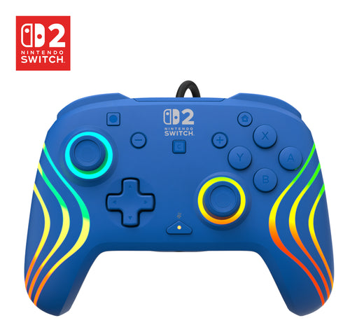 Turtle Beach Afterglow Wave Blau Kabelgebundener RGB-Gaming-Controller Offiziell lizenziert für Nintendo Switch 2