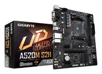GIGABYTE A520M S2H Mainboard - Unterstützt AMD Ryzen 5000 Serie AM4 CPUs, 4+3 Phasen reines digitales VRM, bis zu 5100MHz DDR4 (OC), PCIe 3.0 x4 M.2, GbE LAN, USB 3.2 Gen 1